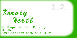 karoly hertl business card
